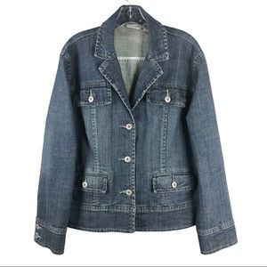 Chico's Platinum Blue Jean Jacket